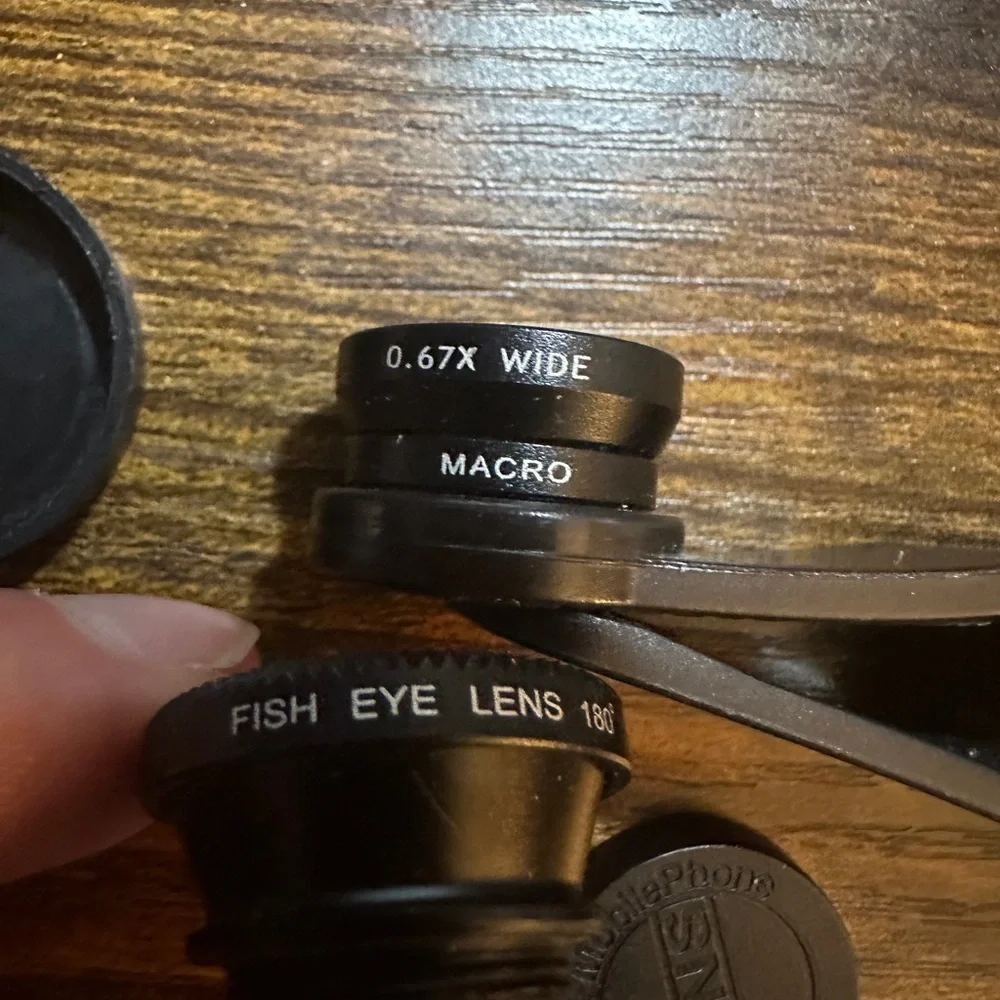 Black Clip-On Camera Lens Set